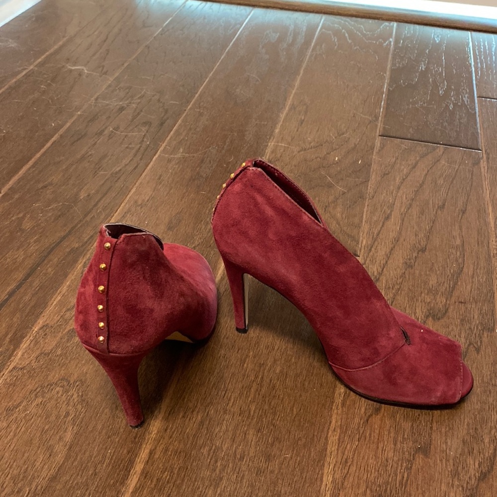 Peep toe booties